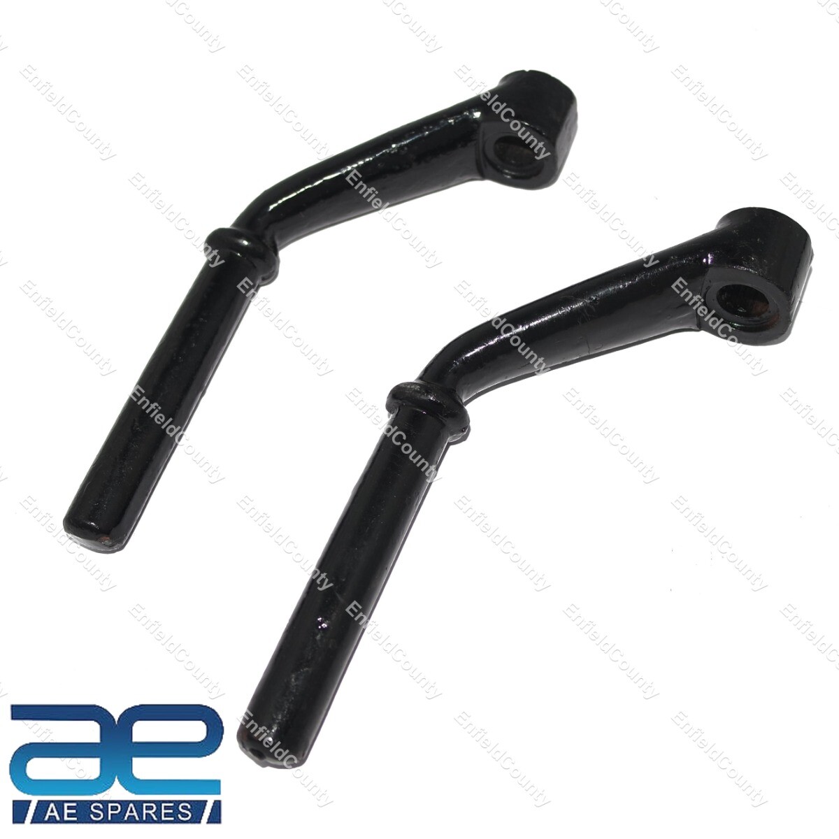 Pair Footrest Arm Kit LH & RH Steel Black For Royal Enfield G Model 