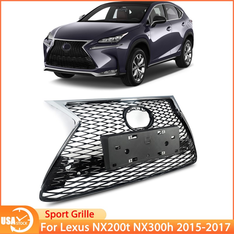 Front Bumper Upper Grille Grill For 2015-2017 Lexus NX200T NX300H