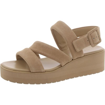 Женские босоножки на танкетке Vince из коричневой кожи Skylar 7 Medium (B,M) BHFO 1470
