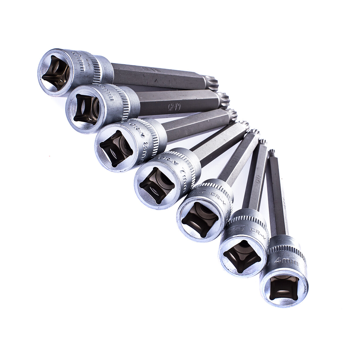 SSPB738 7pc Extra Long Reach Triple Square/ XZN Socket Bit Set 3/8" Dr