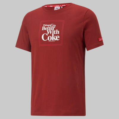 

Футболка мужская Puma x Coca-Cola Graphic SS Lifestyle ярко-красная, Красный, Puma x Coca-Cola Graphic SS Lifestyle T-Shirt