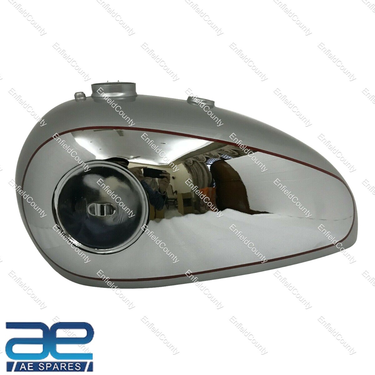 BSA GOLDSTAR CHROME FUEL TANK 4 GAL WITH CAP With TAP RUBBER PLUG & BREATHER PIPE 