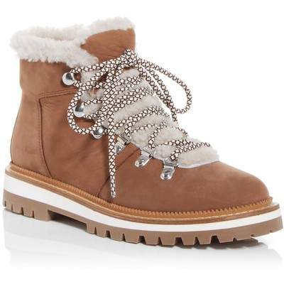 

Ботинки Aquatalia Womens Hadlee Leather Lug Sole Winter Hiking Boots BHFO 4430, Каштан, Hadlee