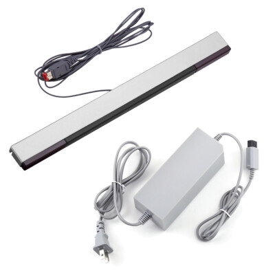 AC Wall Power Adapter Charger Cable / Motion Sensor Bar For Nintendo Wii Console
