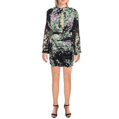 

Sabina Musaev Женское черное мини-платье металлик с коротким вырезом  BHFO 7130, Black multi