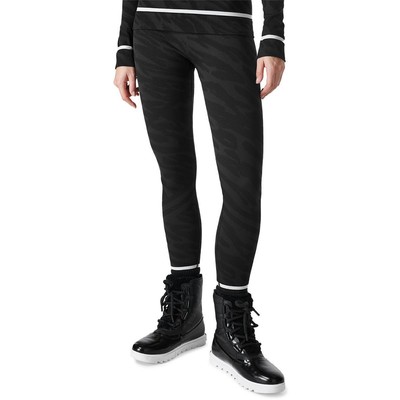 

Черные женские многослойные леггинсы без застежек с животным принтом Sweaty Betty  BHFO 6264, Black animal wave, SB6963