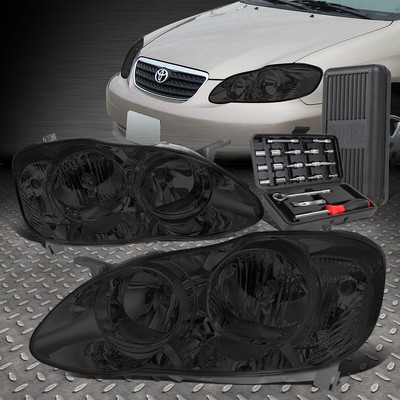 ДЛЯ 03-08 TOYOTA COROLLA ЗАКОПЧЕННЫЙ КОРПУС ПРОЗРАЧНЫХ УГЛОВЫХ ЛАМП ФАР + НАБОР ИНСТРУМЕНТОВ