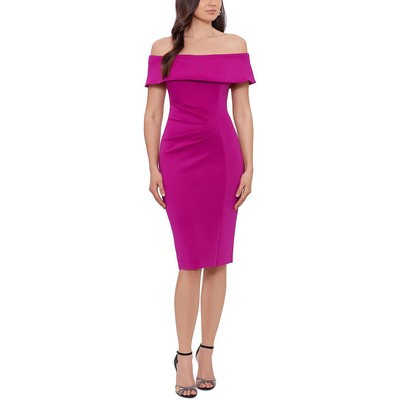 Женское фиолетовое платье-футляр с открытыми плечами Petites 8P BHFO 8118 от X by Xscape