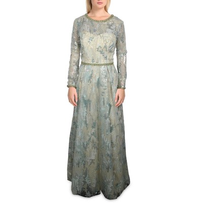 

Mac Duggal Женское зеленое свадебное вечернее платье макси с блестками  BHFO 4362, Platinum