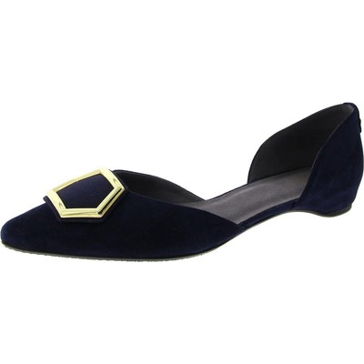 Женские темно-синие замшевые слипоны DOrsay Stuart Weitzman 9 Medium (B,M) BHFO 0461