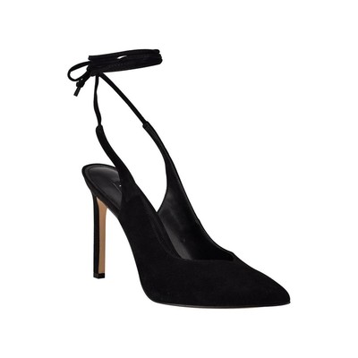 

Женские замшевые туфли-лодочки Nine West Talon с острым носком на шпильке BHFO 8997, Black suede, Talon