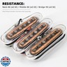 Domofa Alnico 5 Strat Pickup Single Coil Pickups Set SSS for Stratocaster Electric Guitar Replacement Part (White)