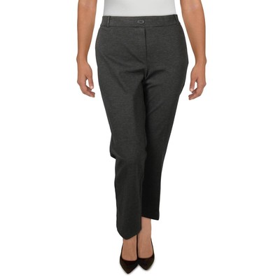 

Женские деловые брюки прямого кроя Kasper Petites BHFO 6889, Dark grey heather, 10805061