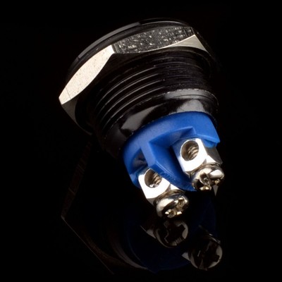 Metal Push Button Waterproof Switch Black Momentary Reset DC 2A 12V-36V Car/Boat