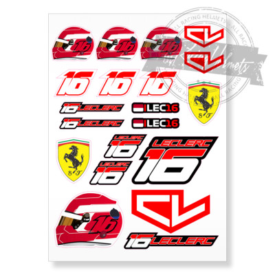 Charles Leclerc F1 Formula One A4 Printed Vinyl Decal Sticker High Quality Kit