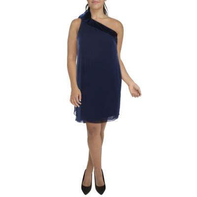 

Lauren Ralph Lauren Женское мини-платье на одно плечо для коктейлей и вечеринок BHFO 3871, Navy