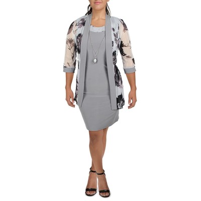 

Женский серый комплект из 2 предметов R-M Richards с металлическим платьем Petites  BHFO 0920