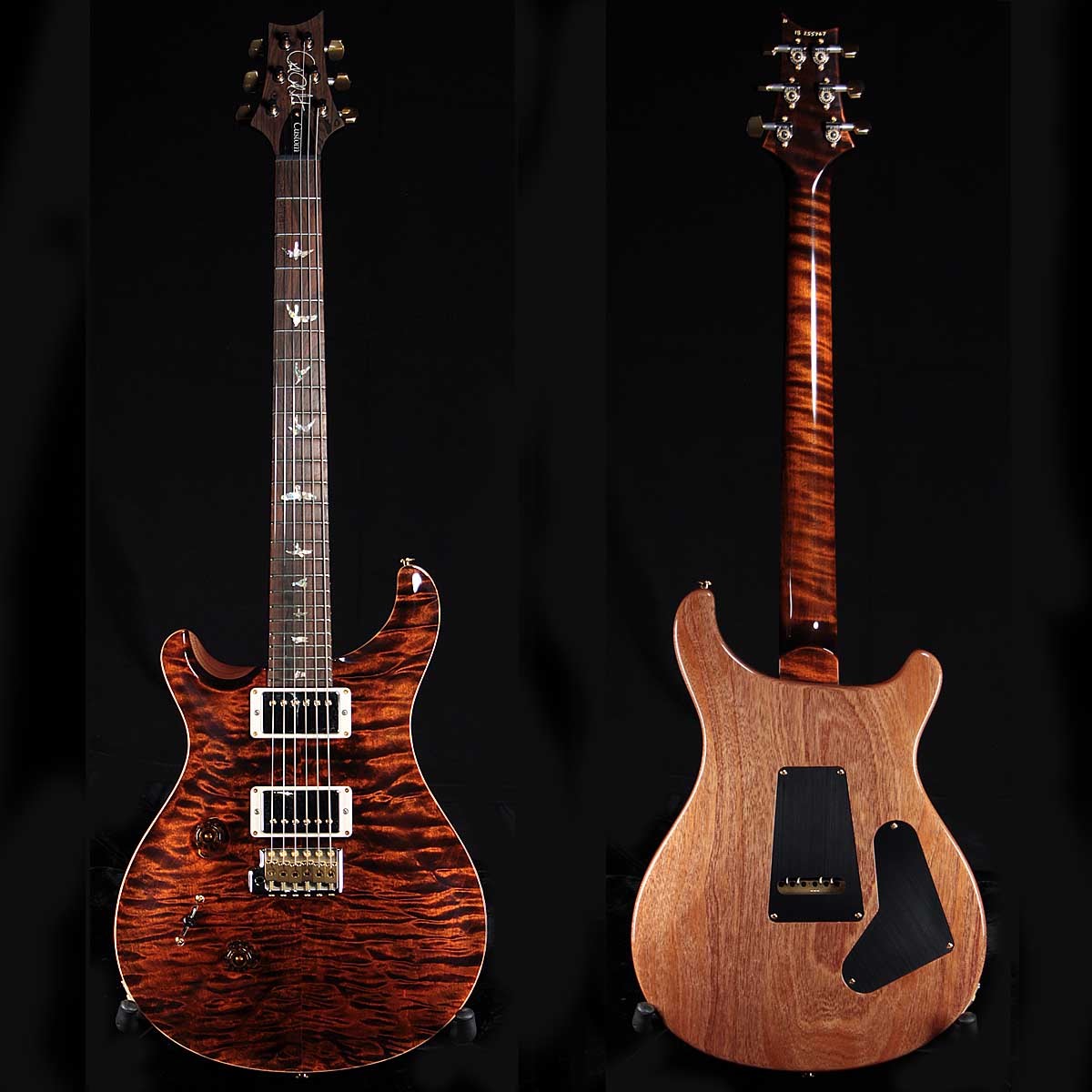 Paul Reed Smith PRS Wood Library Custom 24 ziricote orange tiger lefthanded LH