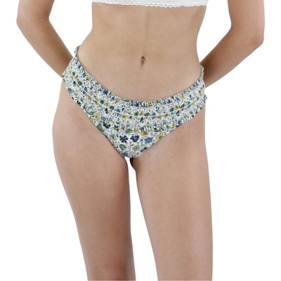 

Женские белые плавки со сборками Tory Burch, размер  BHFO 9533, Multi
