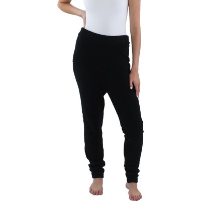 Женские черные флисовые брюки-скинни с высокой посадкой Aqua Womens L BHFO 8464