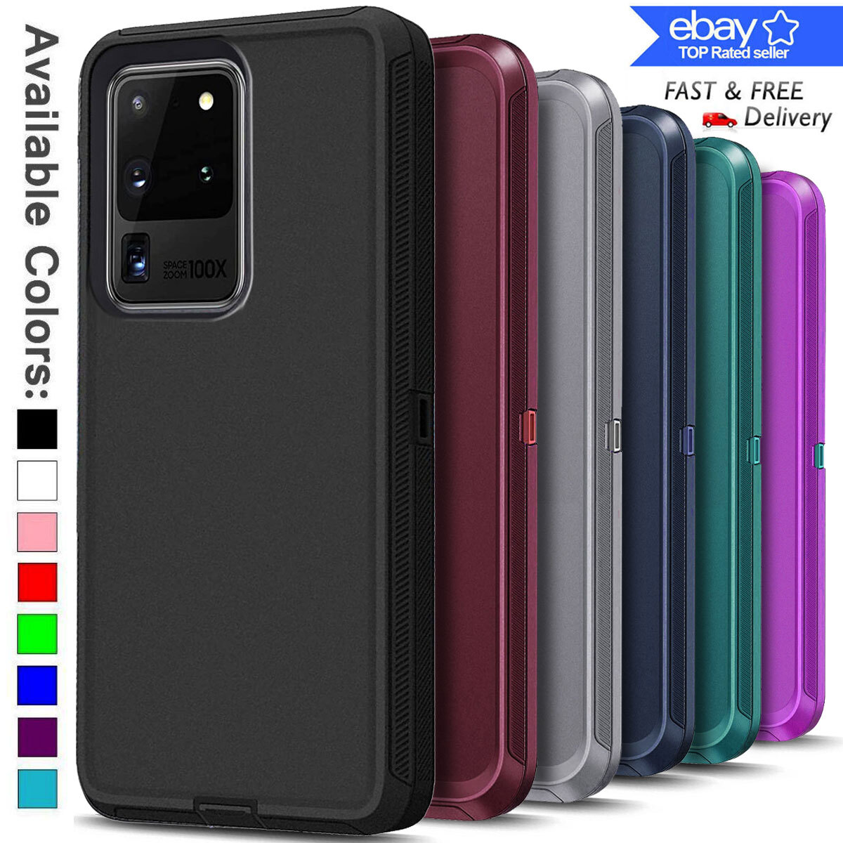 For Samsung Galaxy S20+ S20 Ultra FE 5G Shockproof Rugged Heavy Duty Case Cover