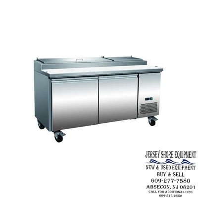Serv-Ware PP67-9-HC 70'' Refrigerated Pizza Prep Table, 9 Pans