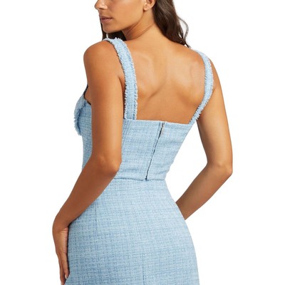 Женская укороченная рубашка Guess с синей металлической бахромой и коротким рукавом L BHFO 6106