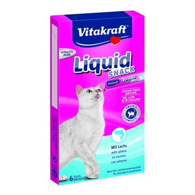 Vitakraft Katzensnack Cat Liquid Snack Lachs - 90g - Leckerli Katze Katzencreme