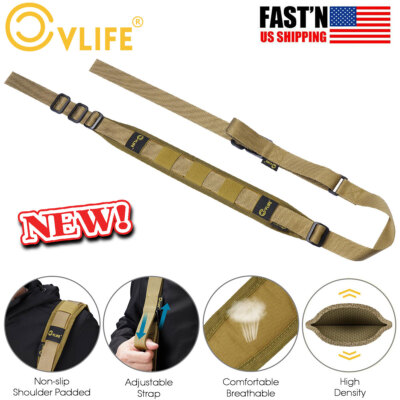 Two Point Rapid-Adjustable Sling 2-Point Rifle Gun Sling Strap + Shoulder Padded