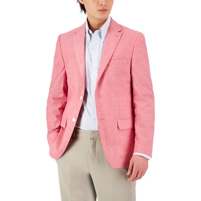 Мужской тканый блейзер на двух пуговицах Tommy Hilfiger Mens Conrad Pink 38R BHFO 8953
