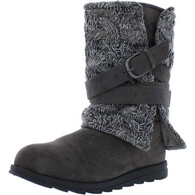 

Muk Luks Женские серые зимние ботинки до середины икры из шерсти 9 Medium (B,M) BHFO 4794, Grey multi