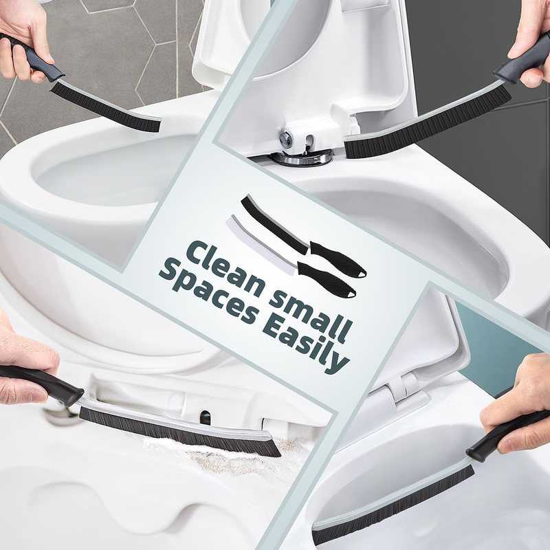 Cleaning Brush-Hard Bristle Crevice Cleaning Brush, Multifunctional Grout Brush,