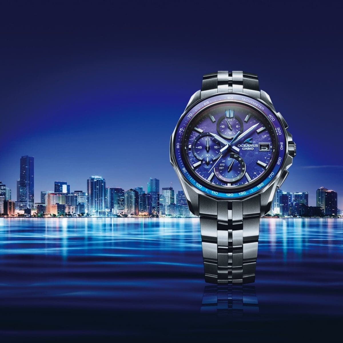 Pre-owned Casio Oceanus Ocw-s7000c-2ajf Manta S7000 Series Solar Watch Limited Titanium