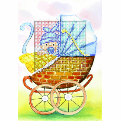Orchidea Counted Cross Stitch Kit: Greetings Card: Happy Birthday Boy