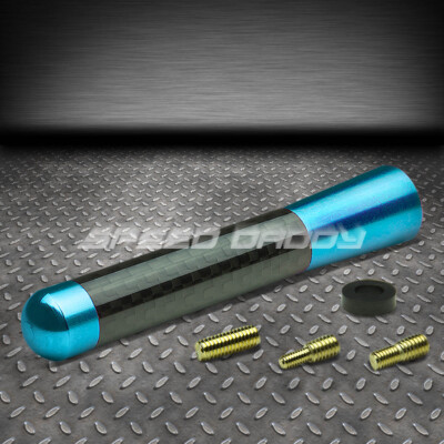 3 76-МИЛЛИМЕТРОВЫЕ ЗАГОТОВКИ ИЗ АЛЮМИНИЯ + НАСТОЯЩЕЕ УГЛЕРОДНОЕ ВОЛОКНО/СИНЯЯ АВТОМОБИЛЬНАЯ РАДИОАНТЕННА ДЛЯ ГРУЗОВЫХ АВТОМОБИЛЕЙ