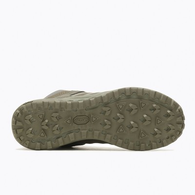 Pre-owned Merrell Work Men's Nova 3 Mid Tactical Waterproof Boot Olive - J005053 In Green
