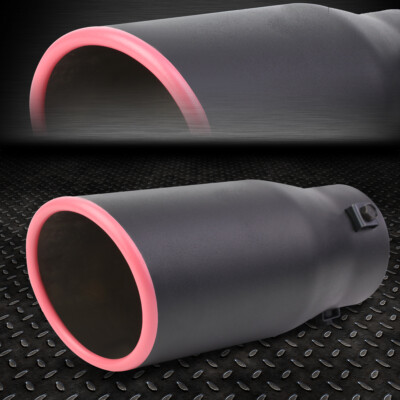 ПРИКРУЧИВАЮЩИЙСЯ МАТОВЫЙ НАКОНЕЧНИК ГЛУШИТЕЛЯ ВЫХЛОПНЫХ ГАЗОВ С УГЛОВЫМ СРЕЗОМ, РОЗОВАЯ ЗАКРУГЛЕННАЯ КРОМКА 2,9 ММ НА ВХОДЕ / 3,75 ММ В ДИАМЕТРЕ