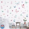 Boho Butterfly Wall Decals，Butterfly Wall Stickers，Flowers Butterflies Wall Decorations，Girls Bedroom Removable Wall Decals，Wedding Offices Bedroom Room Sticker (Boho Colorful Butterfly Wall Decals)