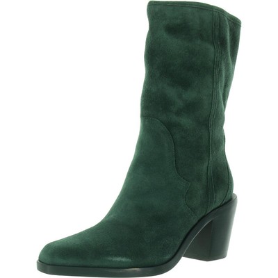 Женские замшевые ковбойские ботинки Joie Womens Ryann до середины икры в стиле вестерн, BHFO 7375