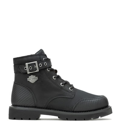 Pre-owned Harley-davidson Men's 5" Westmont Strap Side-zip Riding Boot Black - D10009, Bla