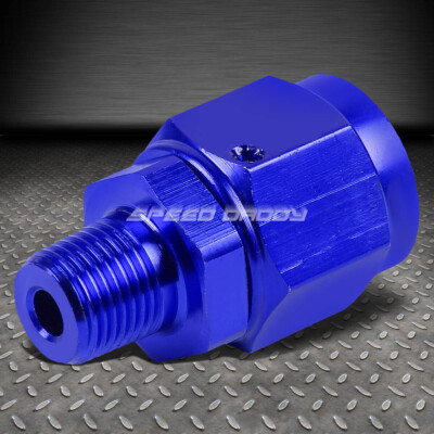 6-ВНУТРЕННИЙ РАСТРУБ К НАРУЖНОМУ СИНЕМУ АЛЮМИНИЕВОМУ РЕДУКТОРУ ДИАМЕТРОМ 1/8 NPT С B-ОБРАЗНОЙ ГАЙКОЙ, ПОВОРОТНЫЙ ФИТИНГ