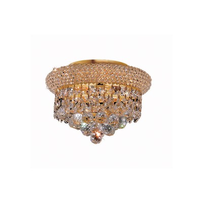 Elegant Lighting V1800F10G/RC Primo Flush Mount Gold