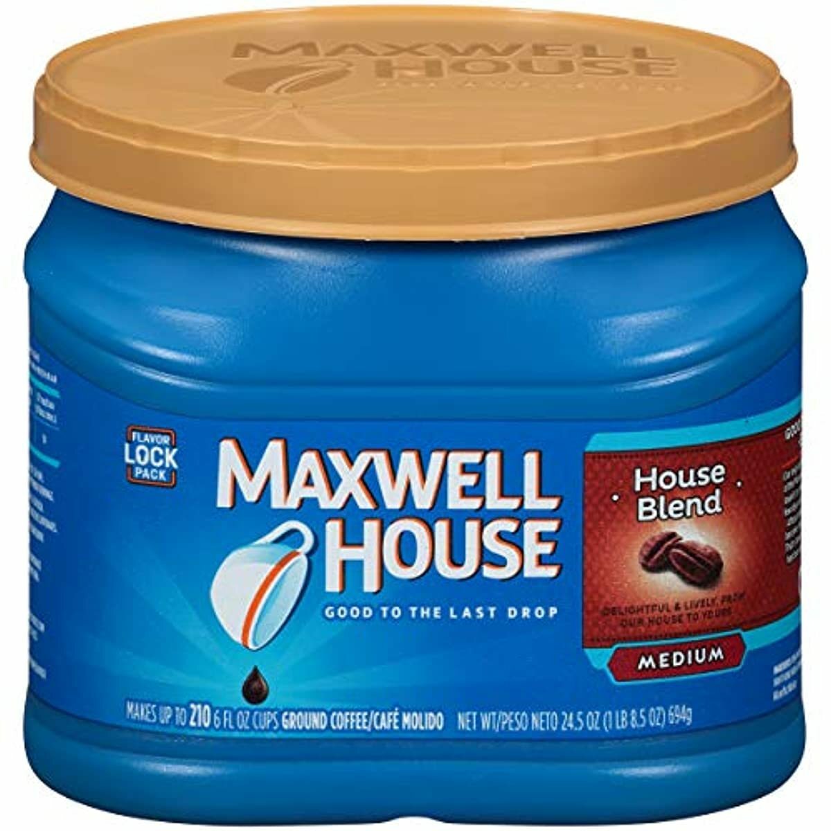 Maxwell House Blend Ground Coffee Medium Roast Bean 24.5 ...
