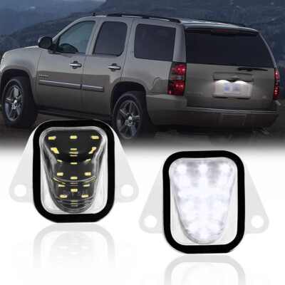 2X LED License Plate Tag Lights For 2007-2014 Suburban Tahoe Yukon Escalade ESV