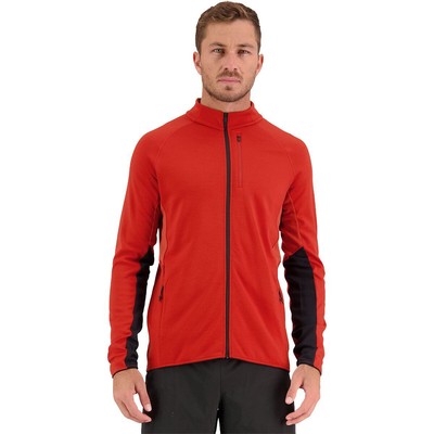 

Флисовая куртка Mons Royale Approach Merino Gridlock — мужская, Retro red, Mons Royale