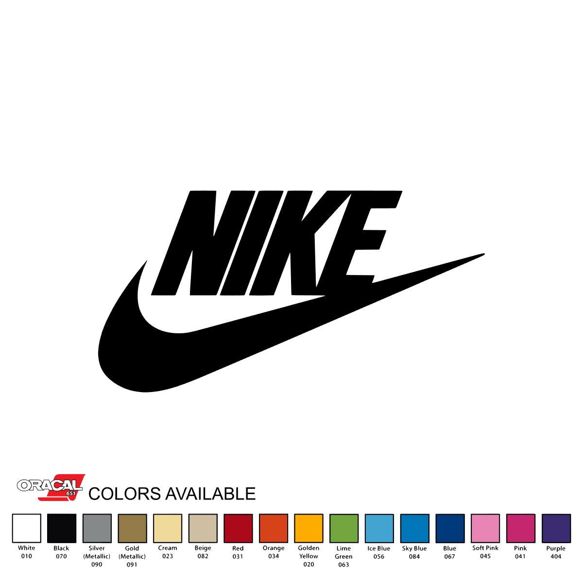 Nike Swoosh Logo Die Cut Vinyl Decal Permanent Sticker 2" to 12" CHOOSE COLOR