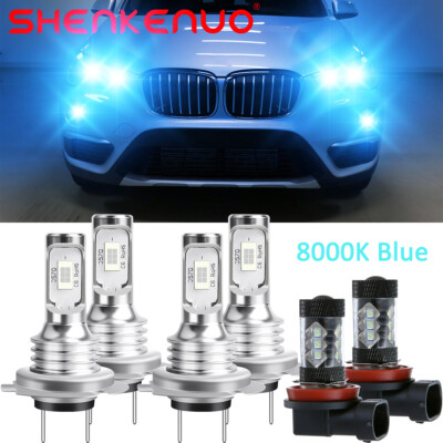 H7 H7 LED Headlight Bulb Kit Hi Low Beam H11 Fog Lights For BMW X1 X3 320i