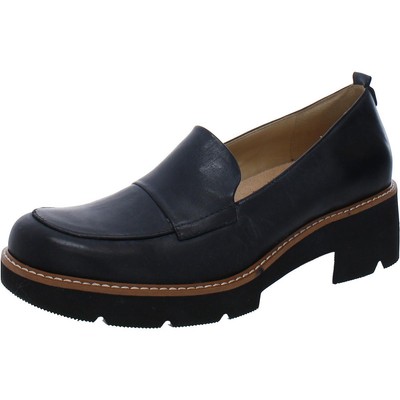 Naturalizer Womens Darry Black Loafer Heels Shoes 8.5 Wide (C,D,W) BHFO 8088
