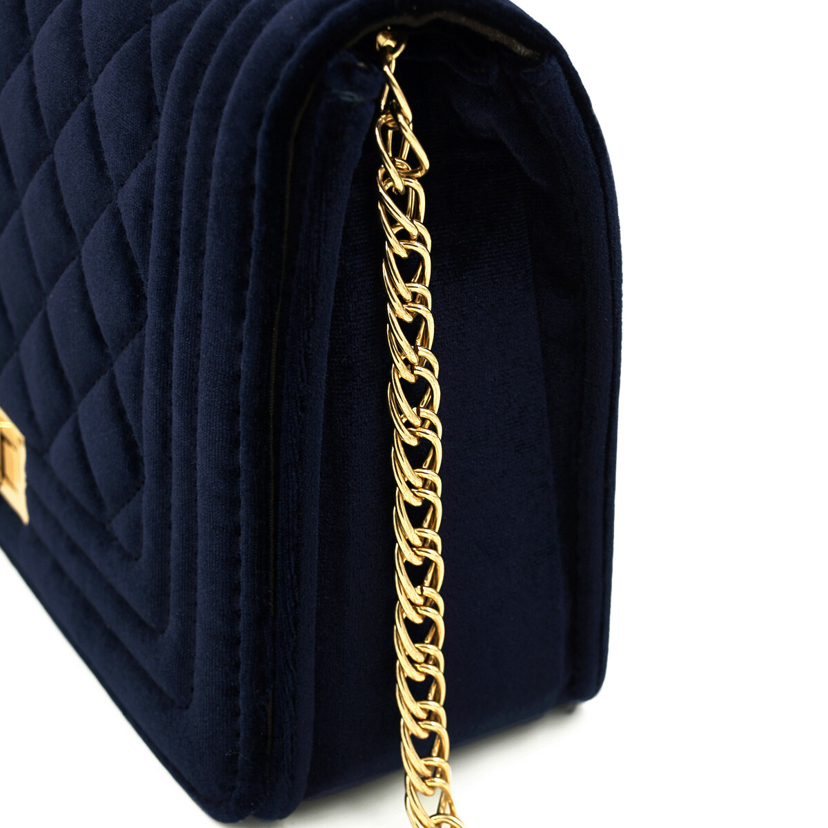 Classic Quilted Velvet Flap Clutch Handbag Crossbody Shoulder Bag - Diff Colors