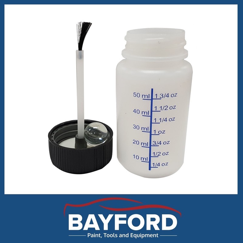 EZ EMPTY TOUCH UP BOTTLES 50ML WITH BRUSH ATTACHED TO LID QTY